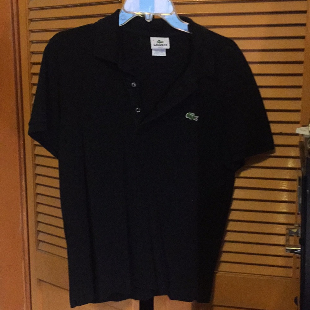 Black Lacoste slim fit polo used size small